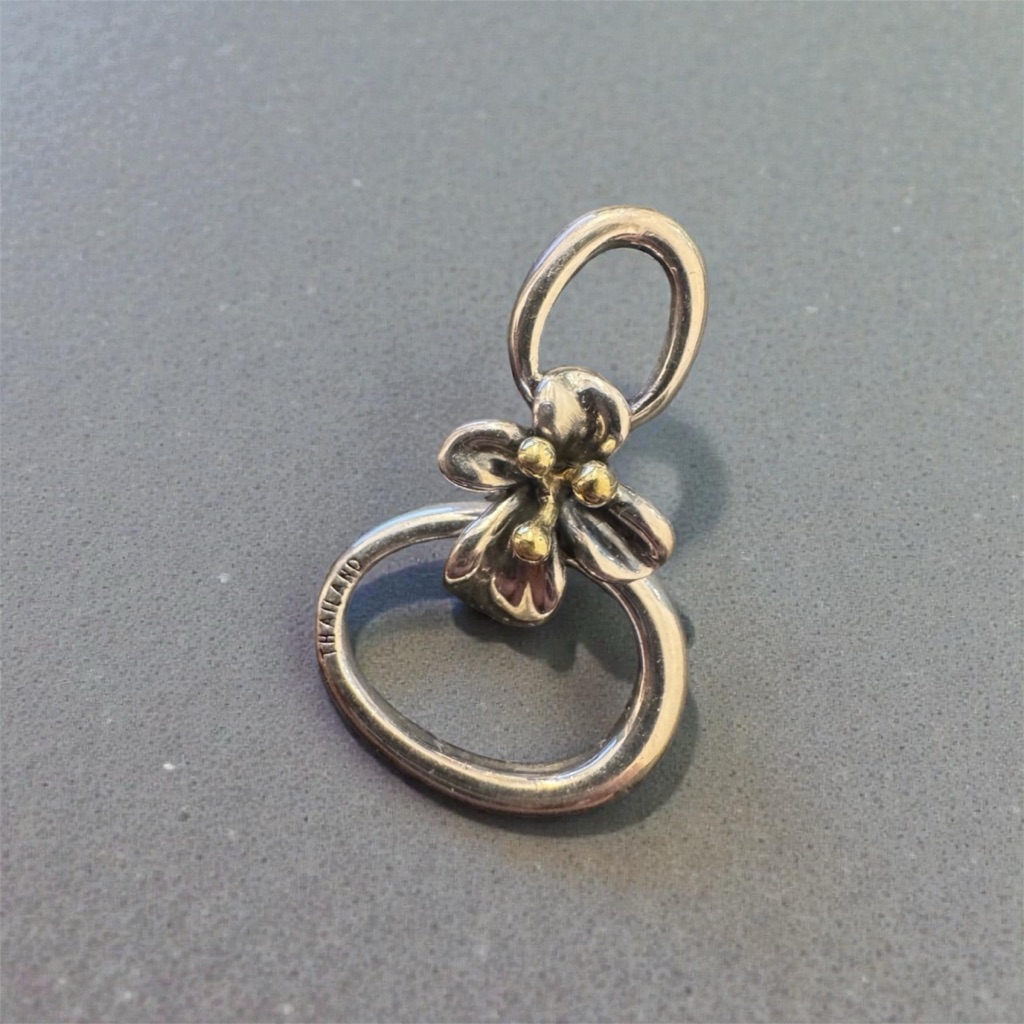Ann King Sterling & 18kt Orchid Earring (One Earring Only Without Back)
